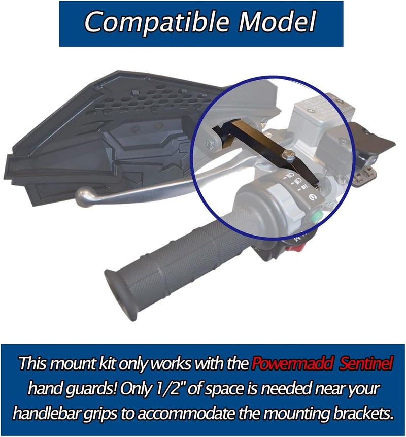 Xiaoyudou Handguard Mount Kit Replace For PowerMadd Sentinel HandGuard, Fit For Universal Snowmobiles ATV MX Motorcycle - 34452 - Image 2